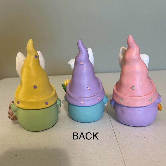 Set of 3 Easter Bunny ear gnomes Easter tiered tray Springtime decoration - Picture 10 of 12